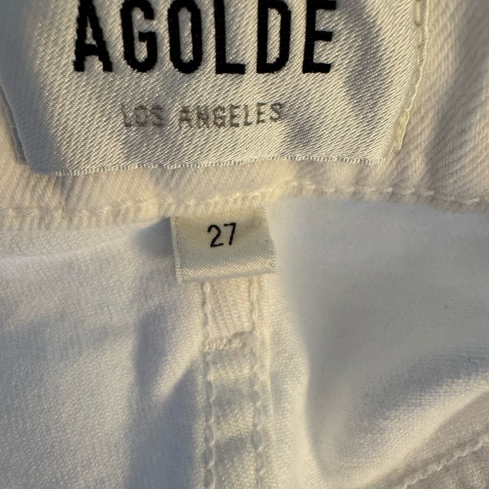 Agolde Women's Straight Leg Kaye White Jeans 27 - Picture 3 of 5
